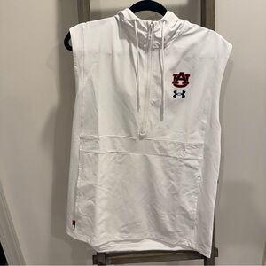 Under Armour official Auburn Tigers White Sleeveless Hoodie